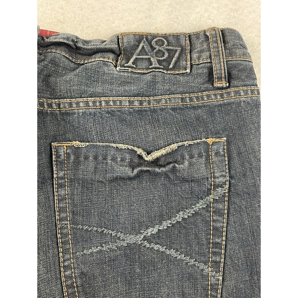 Aeropostale Jeans Men’s 34x34 Dark Blue Driggs Slim Bootcut Denim - Picture 8 of 11